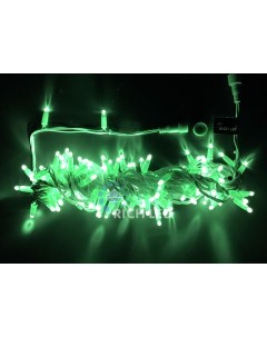 Гирлянда светодиодная зеленая постоянного свечения 24B LED провод белый IP65 Rich led