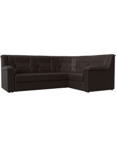 Угловой диван Карелия правый (экокожа коричневая) 113364 Лига диванов