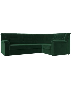 Угловой диван Карелия правый (велюр зеленый) 113343 Лига диванов