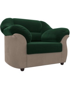Кресло Карнелла основа велюр зеленый компаньон велюр бежевый 105823 Лига диванов