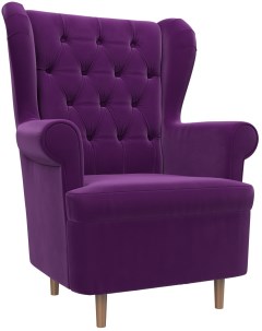 Кресло Торин Люкс микровельвет фиолетовый 108507 Лига диванов