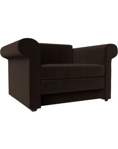 Кресло кровать Берли микровельвет коричневый 101284 Лига диванов
