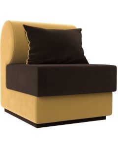 Кресло Кипр основа микровельвет коричневый компаньон микровельвет желтый подушка микровельвет коричн Лига диванов