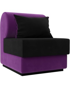 Кресло Кипр основа микровельвет черный компаньон микровельвет фиолетовый подушка микровельвет черный Лига диванов