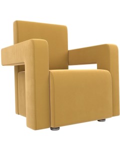 Кресло Рамос микровельвет желтый 109029 Лига диванов