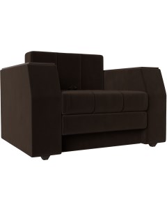 Кресло кровать Атлантида микровельвет коричневый 28415 Лига диванов