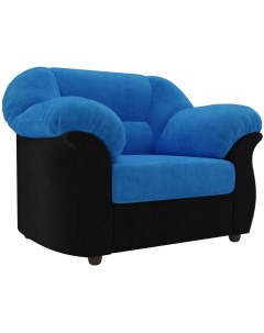 Кресло Карнелла основа велюр голубой компаньон велюр черный 105829 Лига диванов