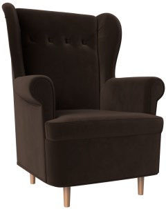 Кресло Торин микровельвет коричневый 100932 Лига диванов