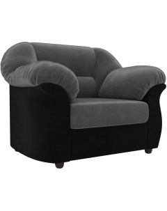 Кресло Карнелла основа велюр серый компаньон велюр черный 105827 Лига диванов