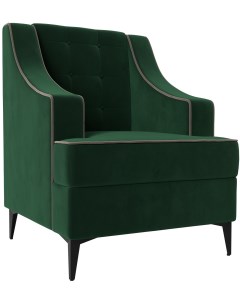 Кресло Марк велюр зеленый кант велюр коричневый 111868 Лига диванов