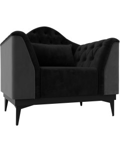Кресло Флорида основа велюр черный компаньон велюр серый 112292 Лига диванов