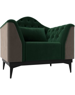 Кресло Флорида основа велюр зеленый компаньон велюр коричневый 112284 Лига диванов