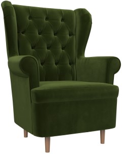 Кресло Торин Люкс микровельвет зеленый 108503 Лига диванов