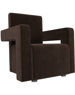 Кресло Рамос микровельвет коричневый 109032 Лига диванов