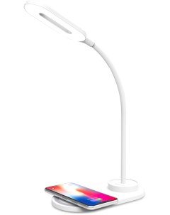 Офисная настольная лампа светодиодная с регулировкой цветовой температуры USB портом и беспроводным  Ambrella