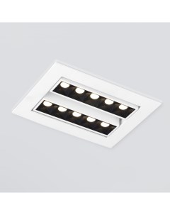 Встраиваемый светильник светодиодный 9923 LED 20W 4200K белый черный Elektrostandard