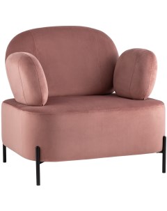 Кресло с подлокотниками велюр пыльно розовый Stool group