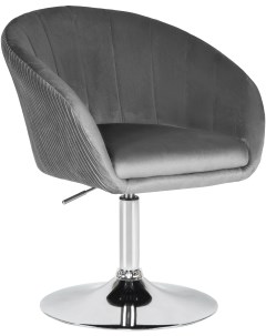 Кресло дизайнерское серый велюр 1922 19 8600 LM 8600 LM цвет сиденья серый 1922 19 основания хром Dobrin