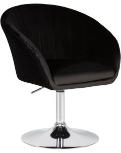Кресло дизайнерское черный велюр 1922 21 8600 LM 8600 LM цвет сиденья черный 1922 21 основания хром Dobrin