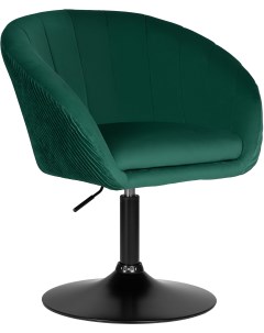 Кресло дизайнерское зеленый велюр 1922 9 8600_BlackBase LM EDISON BLACK BLACK цвет сиденья зеленый 1 Dobrin