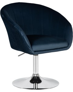 Кресло дизайнерское синий велюр 1922 20 8600 LM 8600 LM цвет сиденья синий 1922 20 основания хром Dobrin