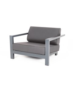 Кресло алюминиевое цвет серый ткань Savana Graffit 4sis