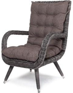 Кресло плетеное с подушками цвет графит 4sis