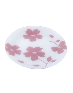 Тарелка десертная NINAGLAS Флорин 20см 85 123 20 белый розовый Ninaglass