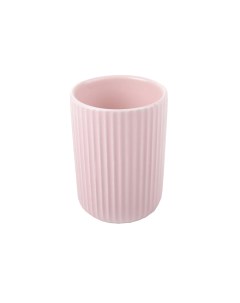 Стакан для зубных щеток Плиссе керамика розовый матовый CE1610TA TB Аквалиния
