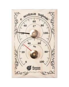 Термометр с гигрометром Банная станция 18 12 2 5см Банные штучки