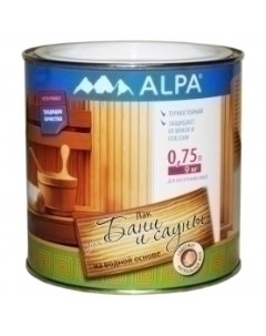 Лак ALPA для бани и сауны полуматовый 0 75л Alpa