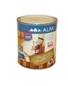 Лак ALPA для паркета и мебели глянцевый 0 75л Alpa