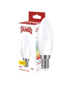 Лампа светодиодная LED C37 9W E14 N 3000K 220V 1003947 свеча Tango