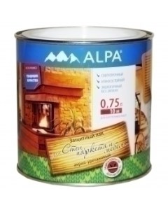 Лак акриловый ALPA для стен мебели и паркета глянцевый 0 75л Alpa