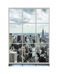 Фотообои на флиз основе 21 0018 WL 2х2 8м Панорама Манхэттена Decocode