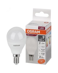 Лампа светодиодная OSRAM LED 10W E14 4000К шарик 220В 4058075579743 Ledvance