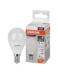 Лампа светодиодная OSRAM LED 7Вт Е14 6500К шарик 220В 4058075579682 Ledvance