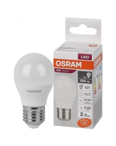 Лампа светодиодная OSRAM LED 10W E27 4000К шарик 220 В 4058075579927 Ledvance