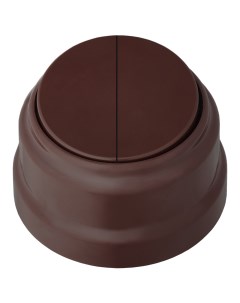 Выключатель 2 клавишный РЕТРО шоколад Bylectrica