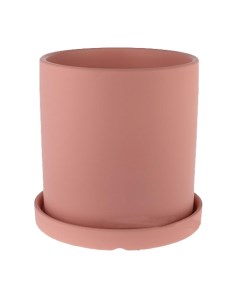 Кашпо керамическое с матовым покрытием D14xH14 см Розовый 7 цветов