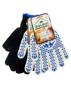 Набор перчаток Стандарт 473Р с ПВХ точками 3 пары Ladoni