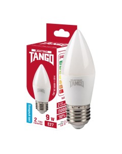 Лампа светодиодная LED 9W E27 6500K 220V 1003952 свеча Tango