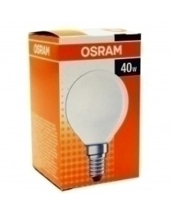 Лампа накаливания Osram декоративная ДШ 40вт P45 230в E14 матовая Ledvance