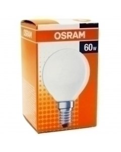 Лампа накаливания Osram декоративная ДШ 60вт P45 230в E14 матовая шар Ledvance