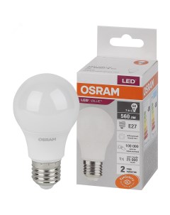 Лампа светодиодная OSRAM LED 7W E27 4000К груша 220В 4058075578760 Ledvance