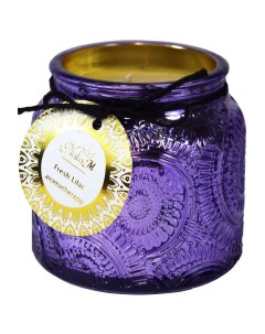Свеча ароматическая Восточная сказка KL456898FD 180г 8 9х8 9х8см цветущая сирень фиолетовый Natam