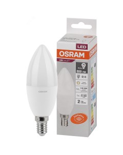 Лампа светодиодная OSRAM LED 10Вт E14 CLB75 3000К свеча 220 В 4058075579125 Ledvance