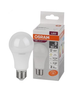 Лампа светодиодная OSRAM LED 12W E27 3000К груша 220В 4058075578975 Ledvance