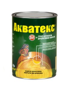 Антисептик грунтовочный орех 0 8л Акватекс