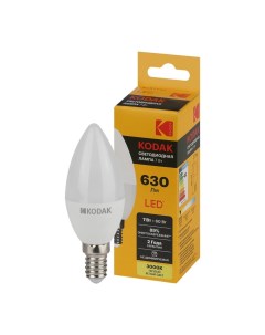 Лампа светодиодная KODAK LED Е14 7 Вт теплый белый свет свеча Нет марки